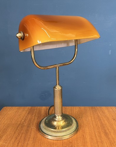 Vintage bankers desk - bankers, lamp