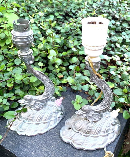 Pair vintage table lamps
