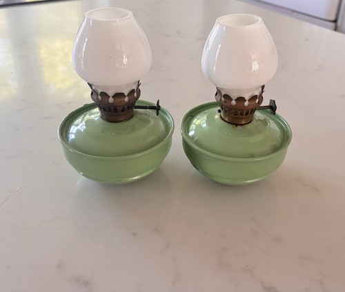 Miniature oil lamps pair - lamps,