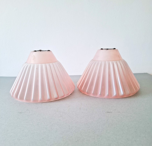 Pair vintage 1950s - pair, pink