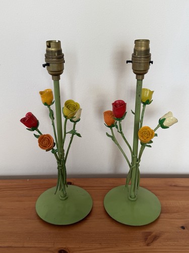 Vintage 1950s metal rose - metal,